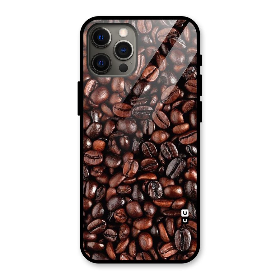 Coffee Beans Texture Glass Back Case for iPhone 12 Pro Max