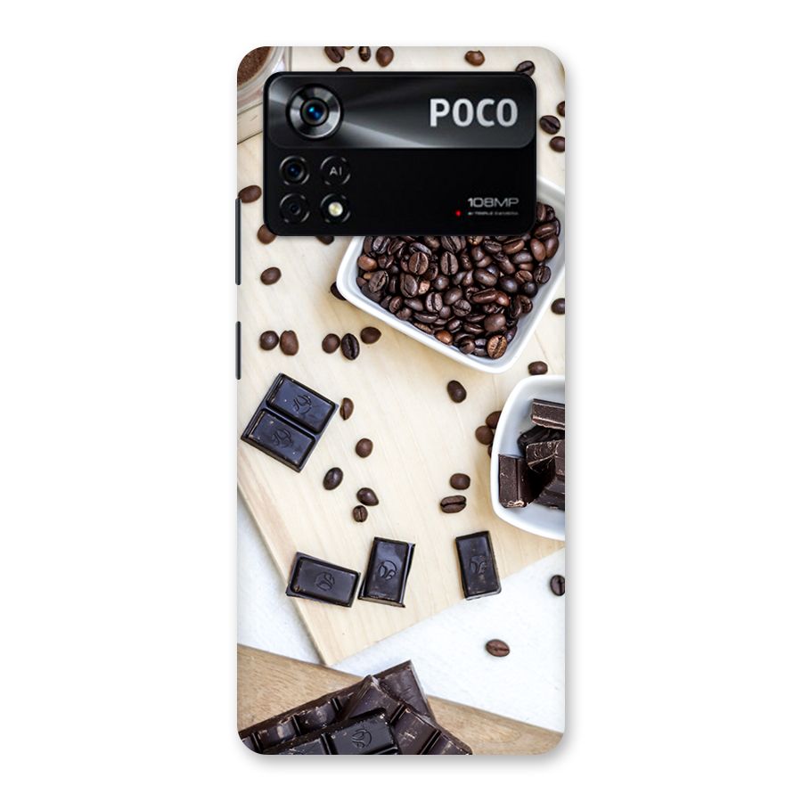 Coffee Beans and Chocolate Back Case for Poco X4 Pro 5G
