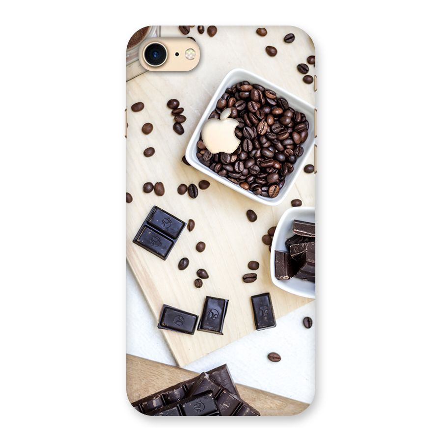 Coffee Beans and Chocolate Back Case for iPhone 7 Apple Cut
