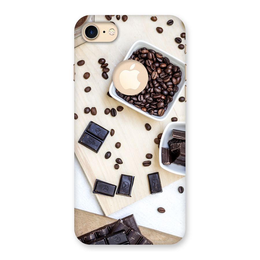 Coffee Beans and Chocolate Back Case for iPhone 7 Logo Cut