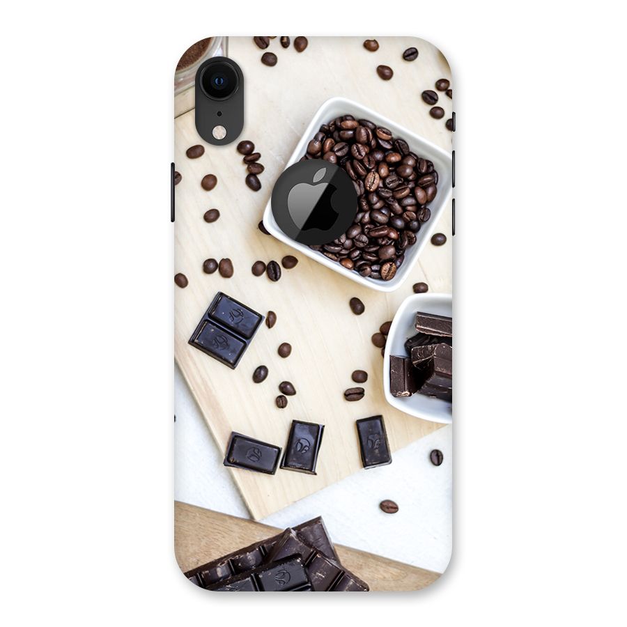 Coffee Beans and Chocolate Back Case for iPhone XR Logo Cut