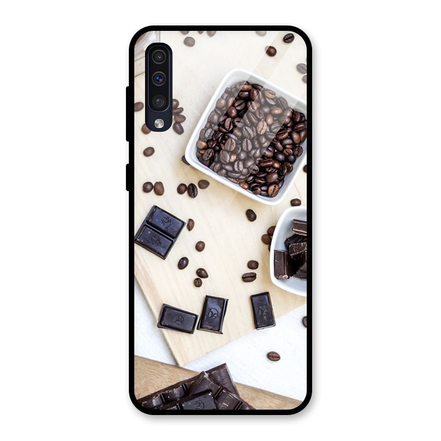 Coffee Beans and Chocolate Glass Back Case for Galaxy A30s