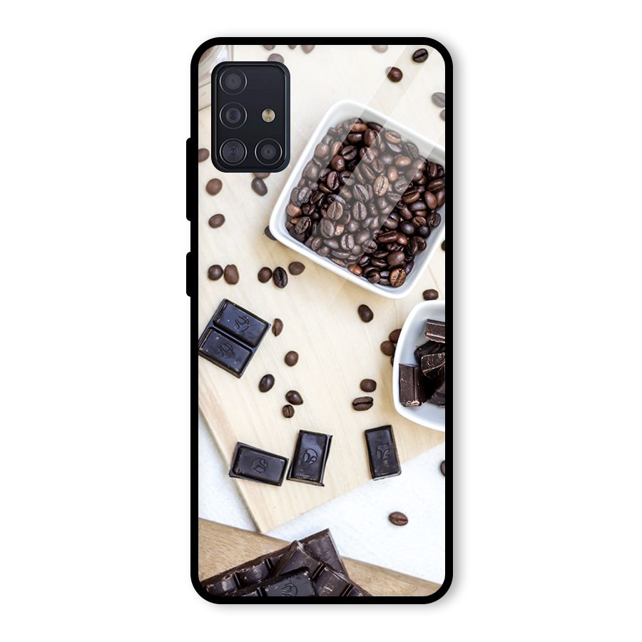 Coffee Beans and Chocolate Glass Back Case for Galaxy A51
