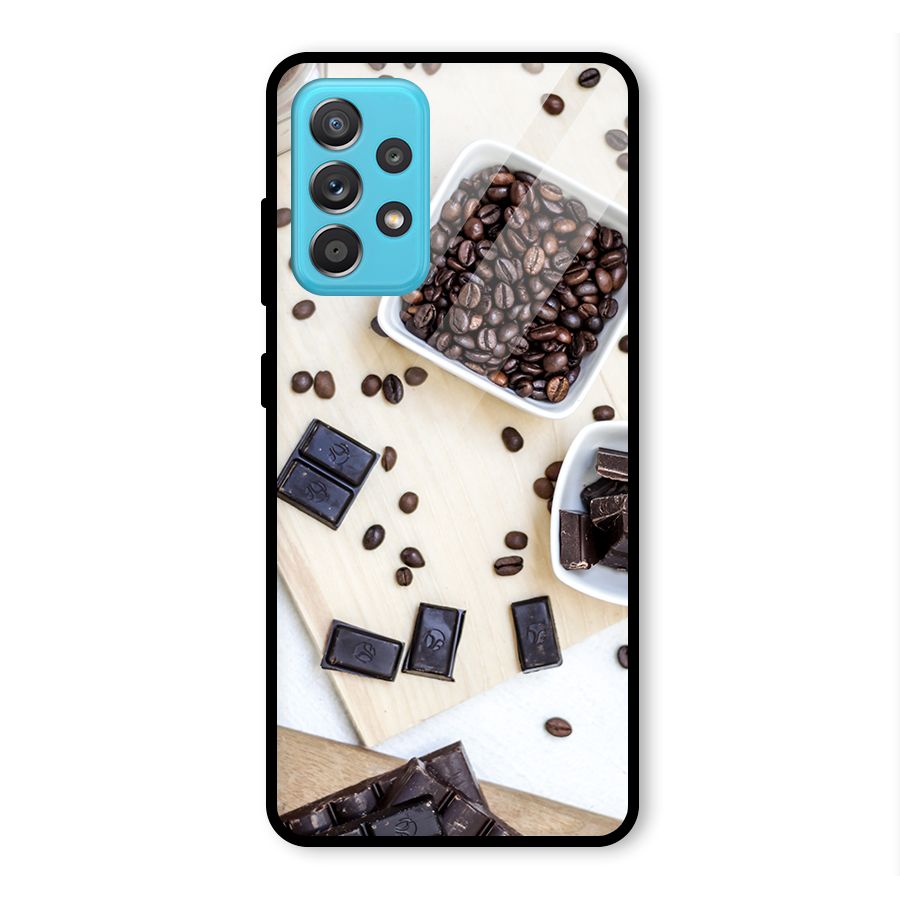 Coffee Beans and Chocolate Glass Back Case for Galaxy A52