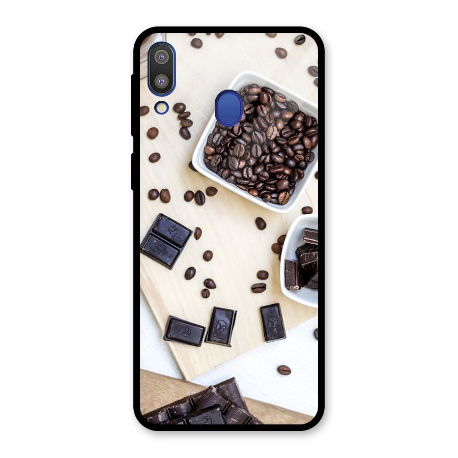 Coffee Beans and Chocolate Glass Back Case for Galaxy M20
