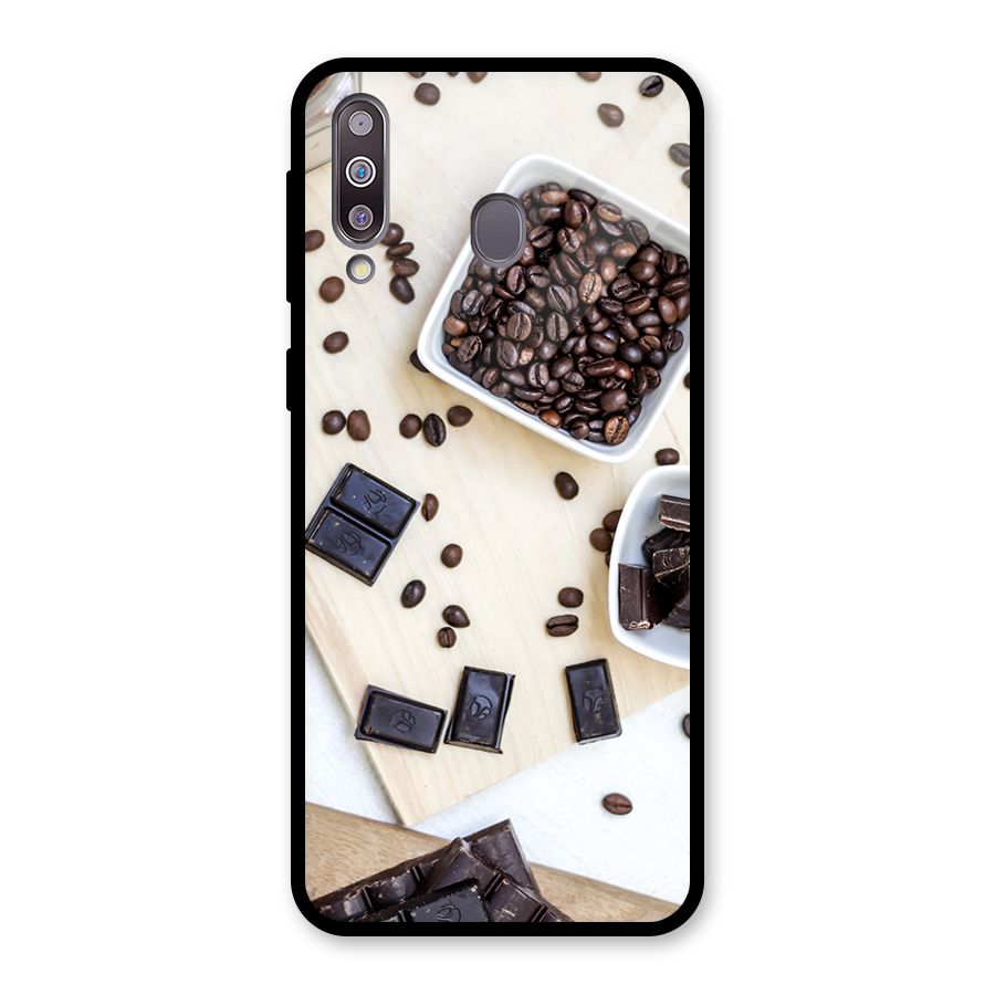 Coffee Beans and Chocolate Glass Back Case for Galaxy M30