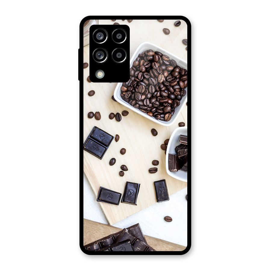 Coffee Beans and Chocolate Glass Back Case for Galaxy M53 5G