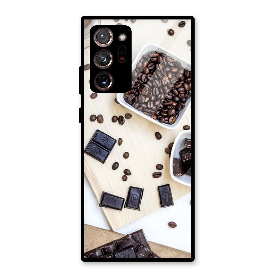 Coffee Beans and Chocolate Glass Back Case for Galaxy Note 20 Ultra