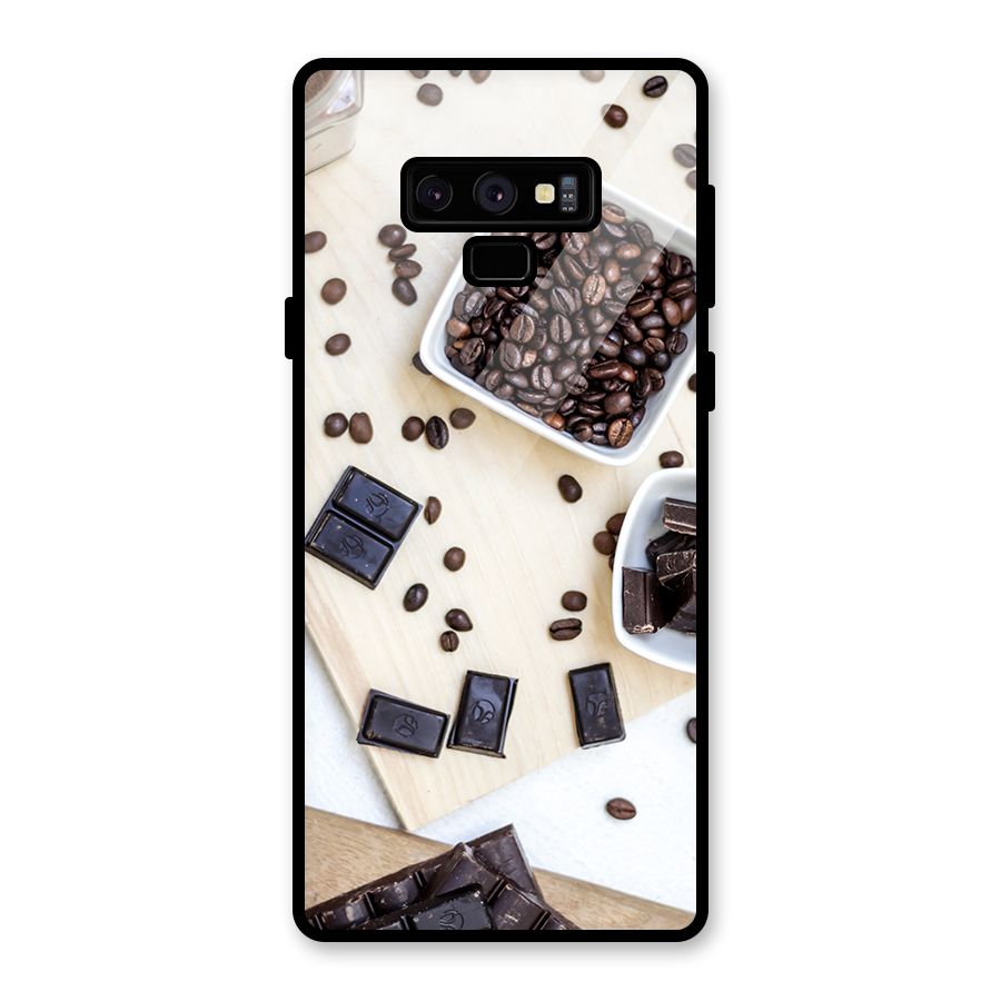 Coffee Beans and Chocolate Glass Back Case for Galaxy Note 9