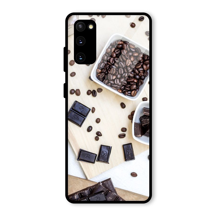 Coffee Beans and Chocolate Glass Back Case for Galaxy S20 FE 5G