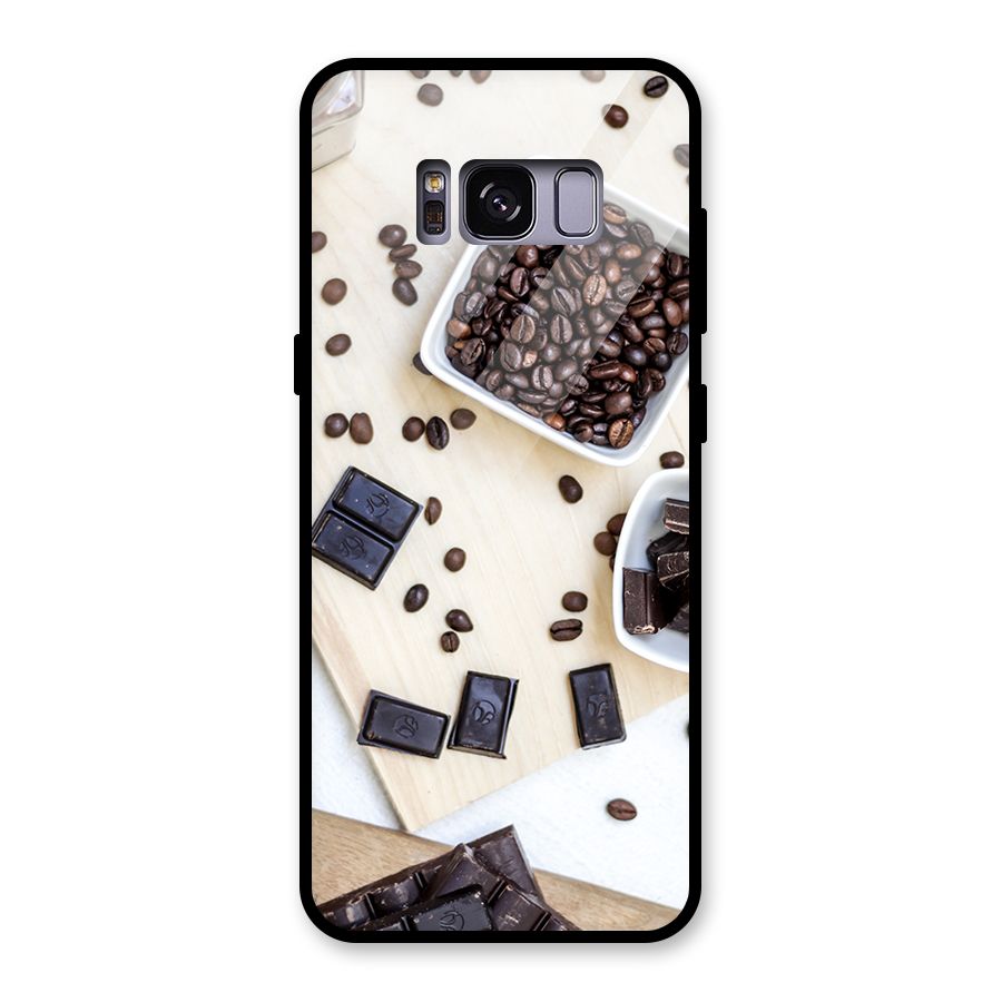Coffee Beans and Chocolate Glass Back Case for Galaxy S8
