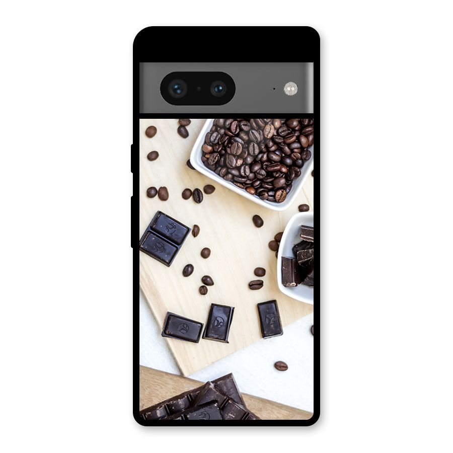 Coffee Beans and Chocolate Glass Back Case for Google Pixel 7