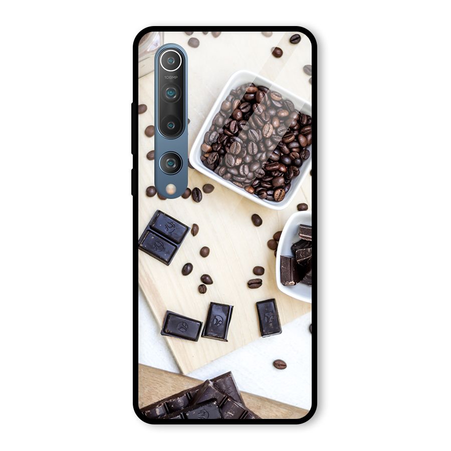 Coffee Beans and Chocolate Glass Back Case for Mi 10