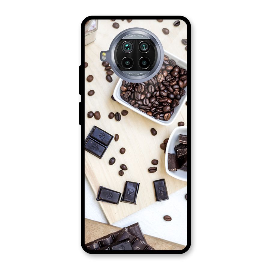 Coffee Beans and Chocolate Glass Back Case for Mi 10i