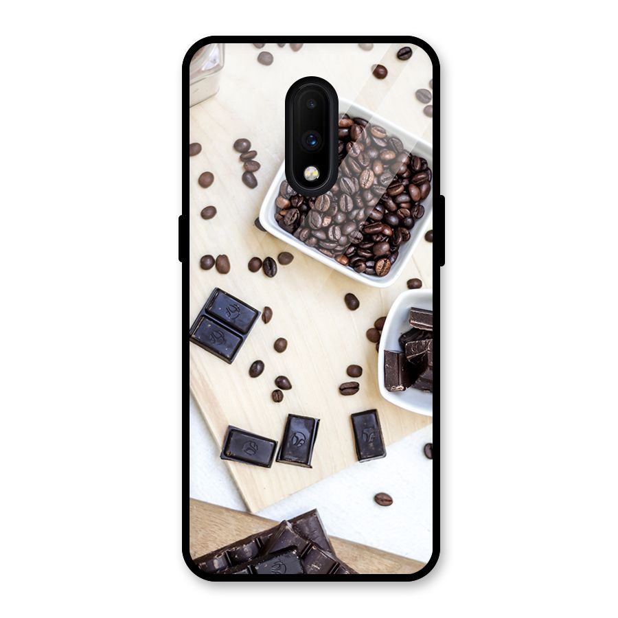 Coffee Beans and Chocolate Glass Back Case for OnePlus 7