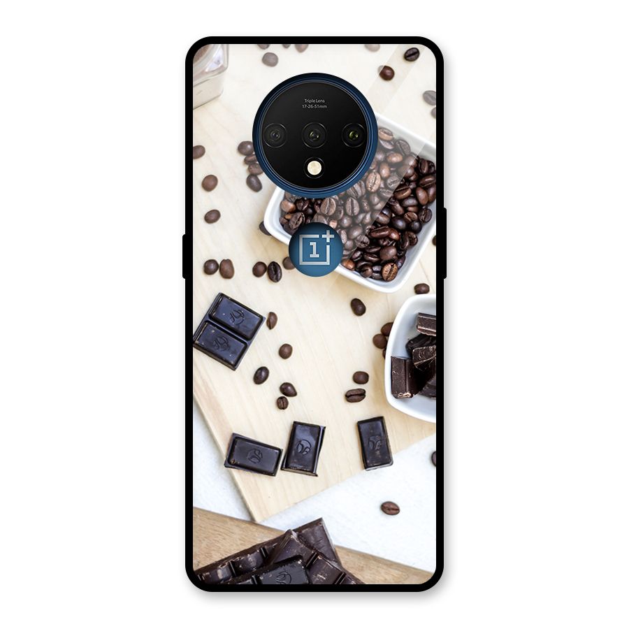 Coffee Beans and Chocolate Glass Back Case for OnePlus 7T
