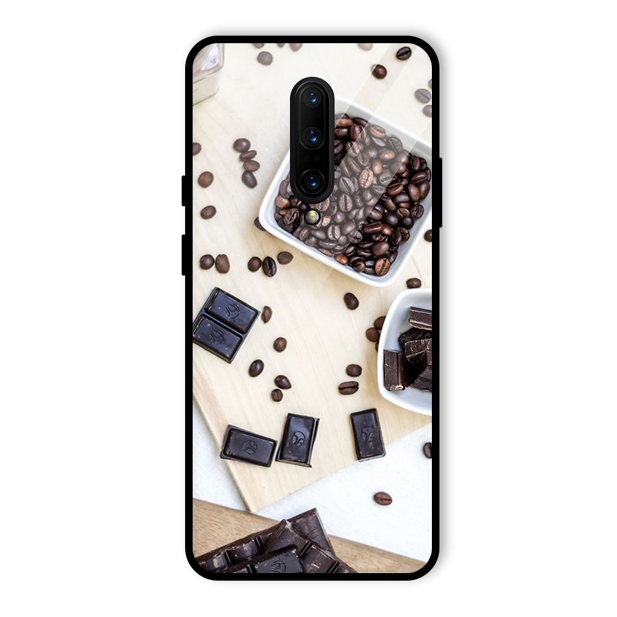Coffee Beans and Chocolate Glass Back Case for OnePlus 7 Pro