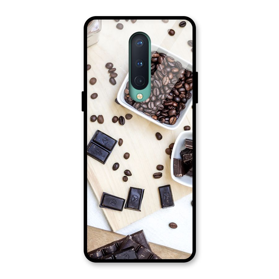 Coffee Beans and Chocolate Glass Back Case for OnePlus 8