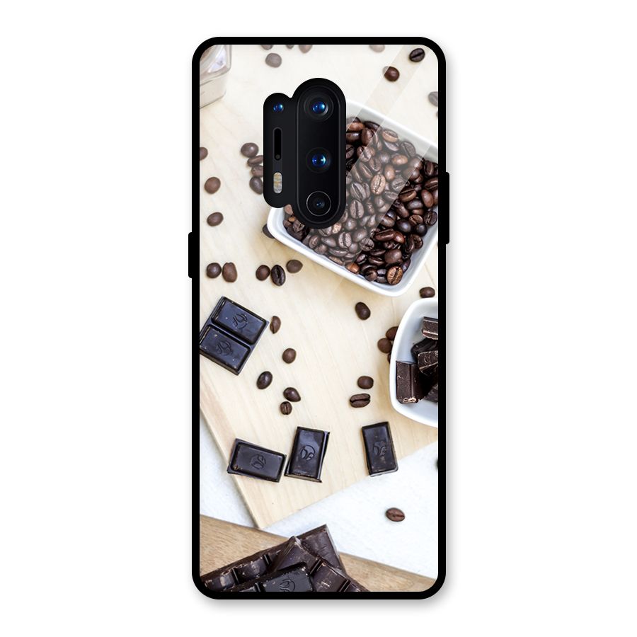 Coffee Beans and Chocolate Glass Back Case for OnePlus 8 Pro