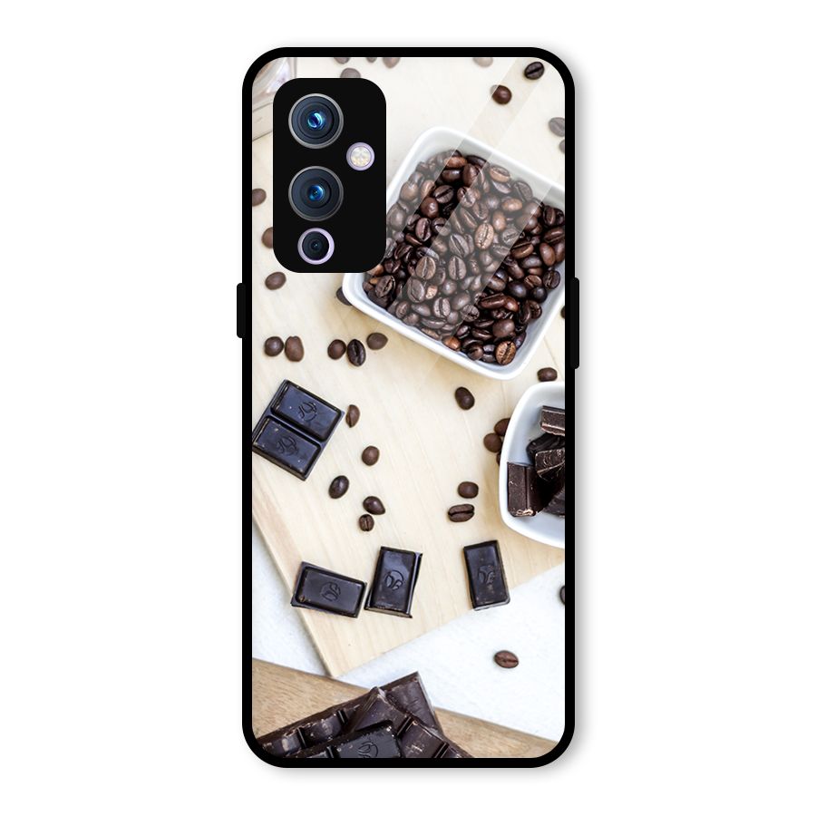 Coffee Beans and Chocolate Glass Back Case for OnePlus 9