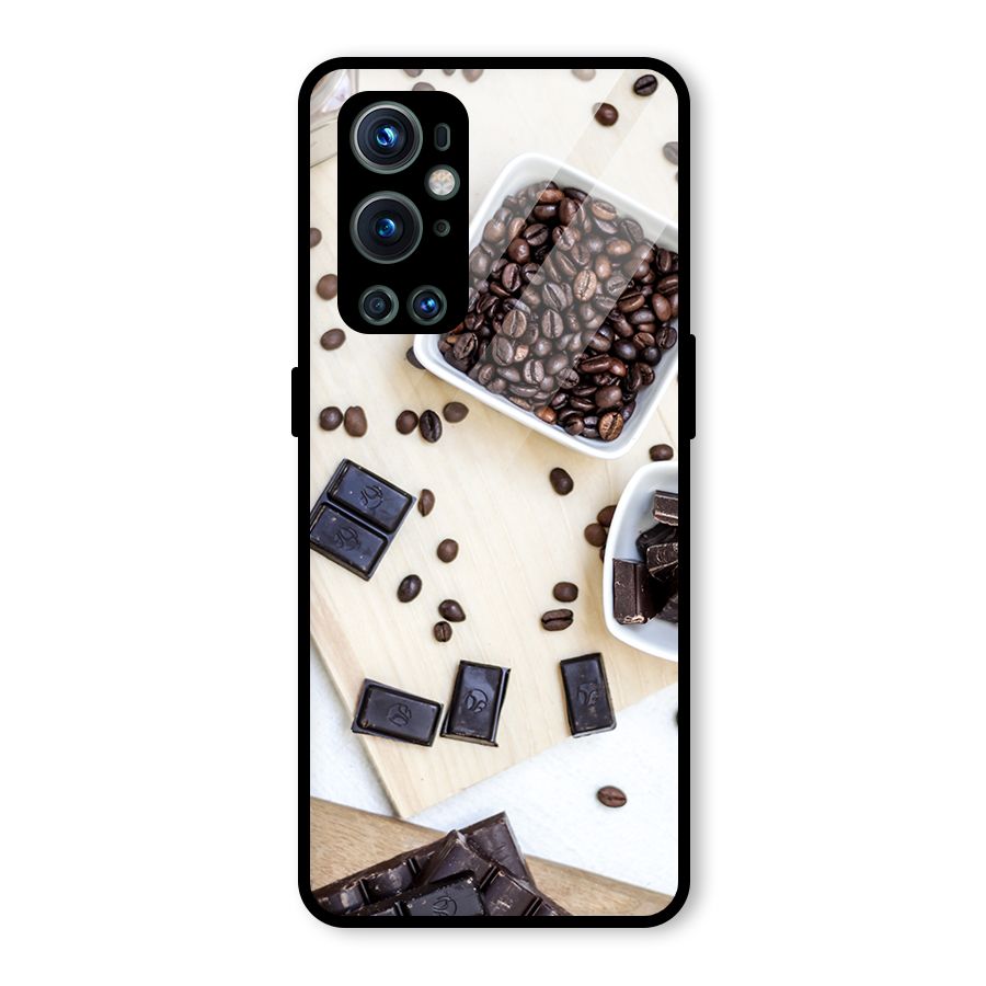Coffee Beans and Chocolate Glass Back Case for OnePlus 9 Pro