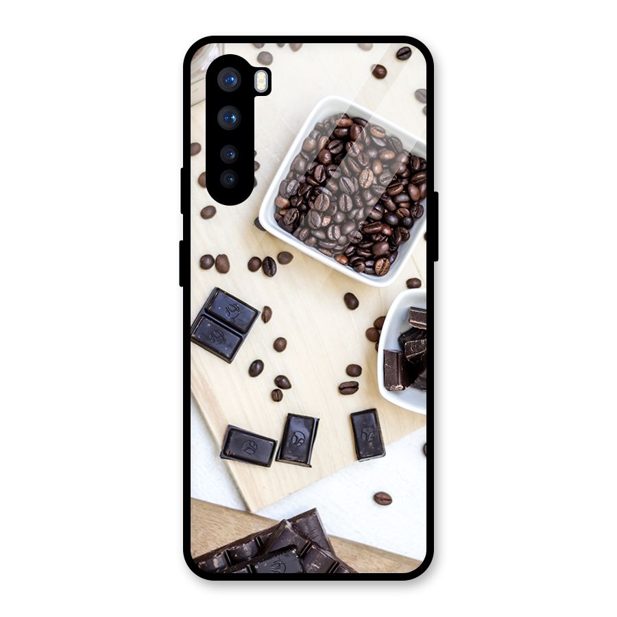 Coffee Beans and Chocolate Glass Back Case for OnePlus Nord