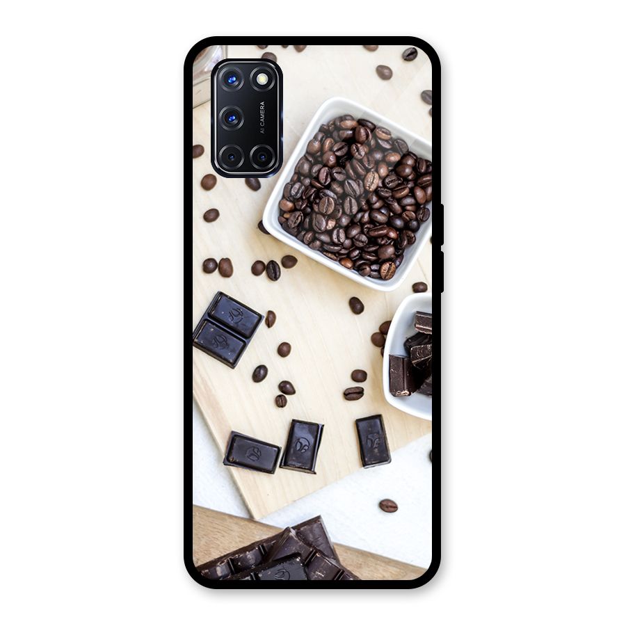 Coffee Beans and Chocolate Glass Back Case for Oppo A52