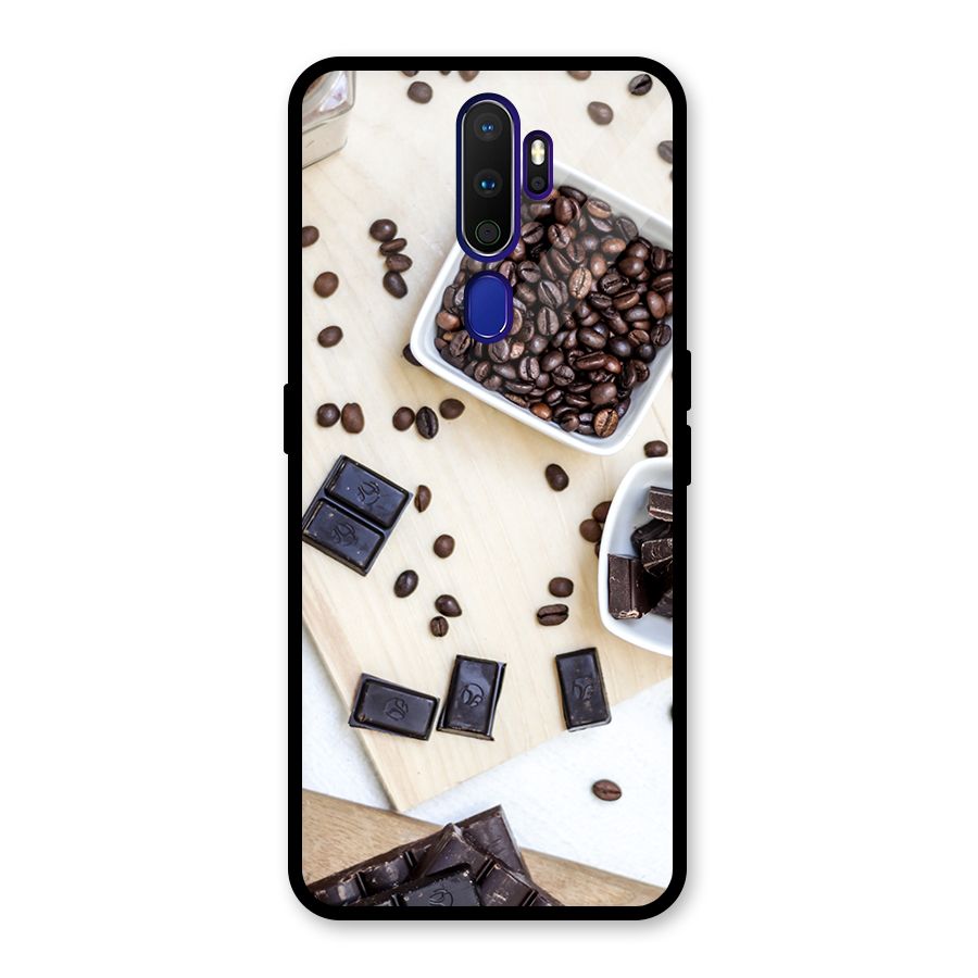 Coffee Beans and Chocolate Glass Back Case for Oppo A9 (2020)