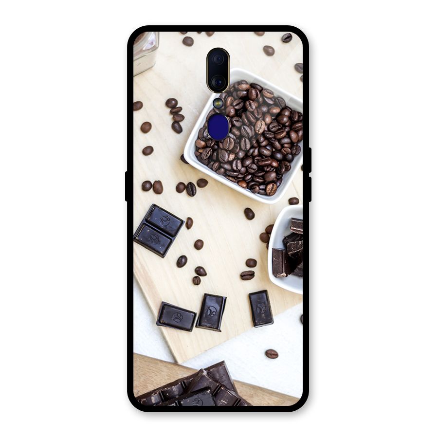 Coffee Beans and Chocolate Glass Back Case for Oppo F11