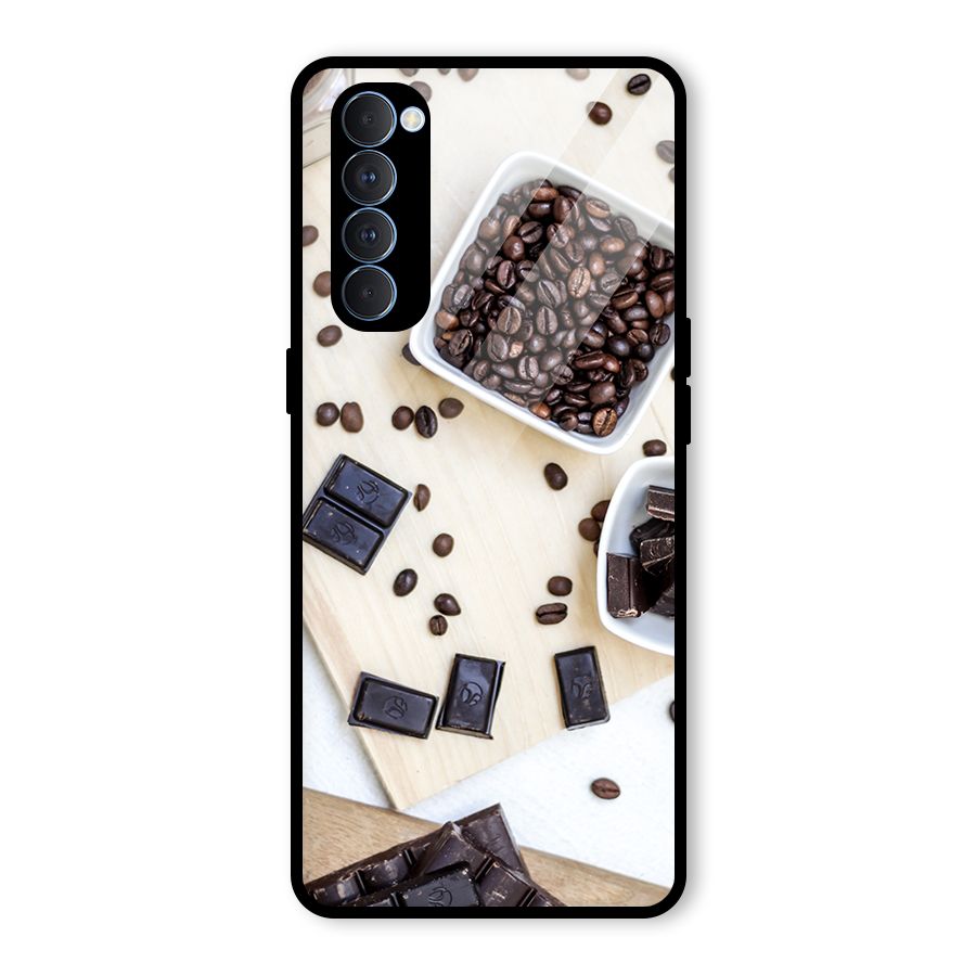 Coffee Beans and Chocolate Glass Back Case for Oppo Reno4 Pro