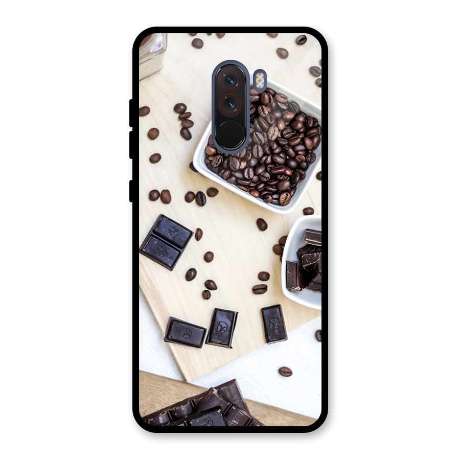 Coffee Beans and Chocolate Glass Back Case for Poco F1