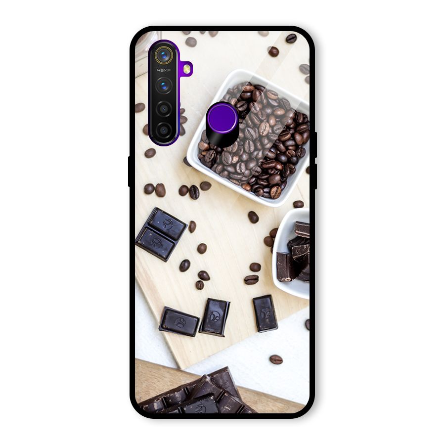Coffee Beans and Chocolate Glass Back Case for Realme 5 Pro