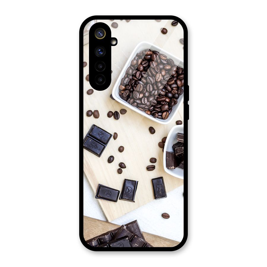 Coffee Beans and Chocolate Glass Back Case for Realme 6