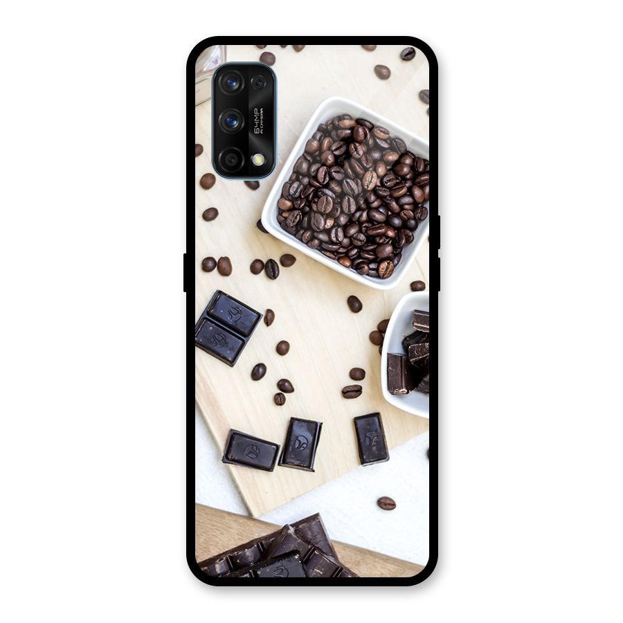Coffee Beans and Chocolate Glass Back Case for Realme 7 Pro