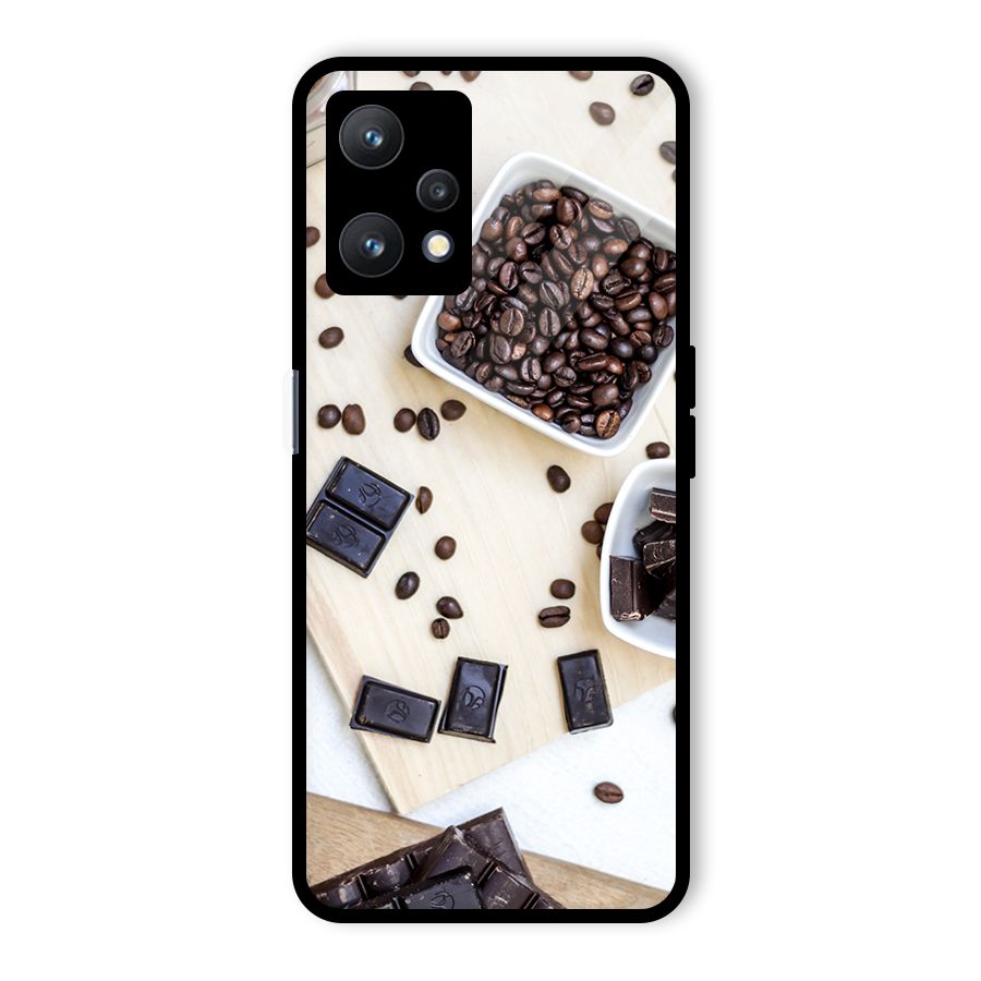Coffee Beans and Chocolate Glass Back Case for Realme 9 Pro 5G