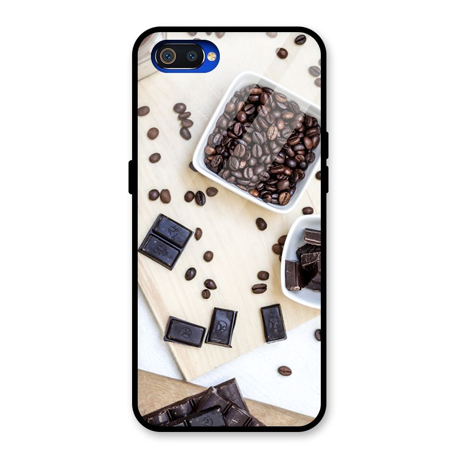 Coffee Beans and Chocolate Glass Back Case for Realme C2