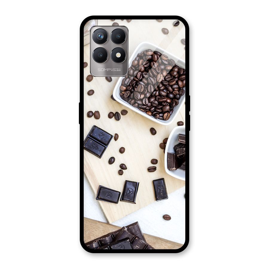 Coffee Beans and Chocolate Glass Back Case for Realme Narzo 50