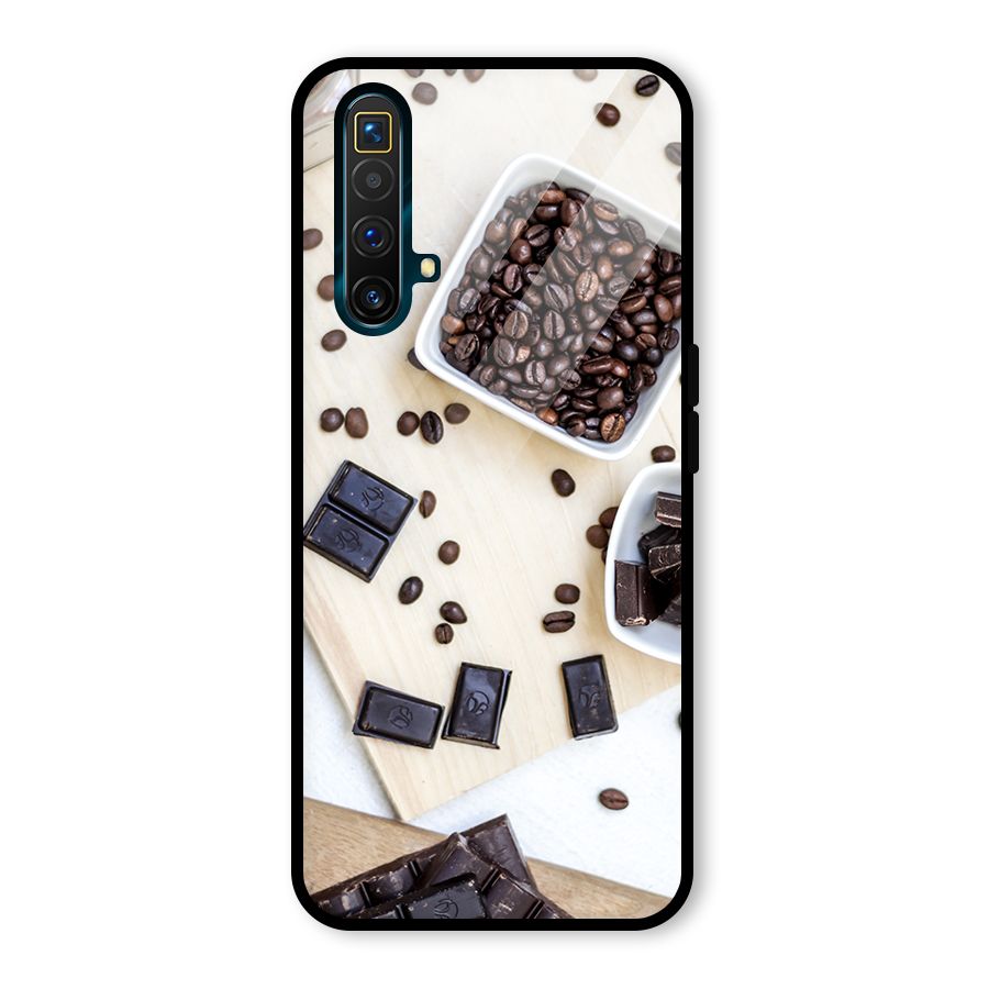 Coffee Beans and Chocolate Glass Back Case for Realme X3 SuperZoom