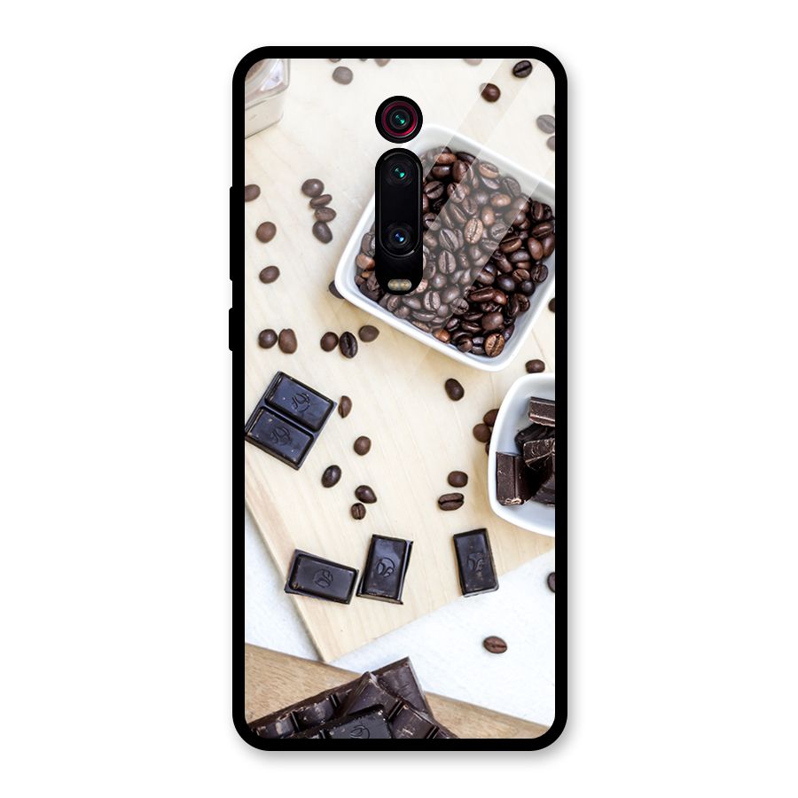 Coffee Beans and Chocolate Glass Back Case for Redmi K20