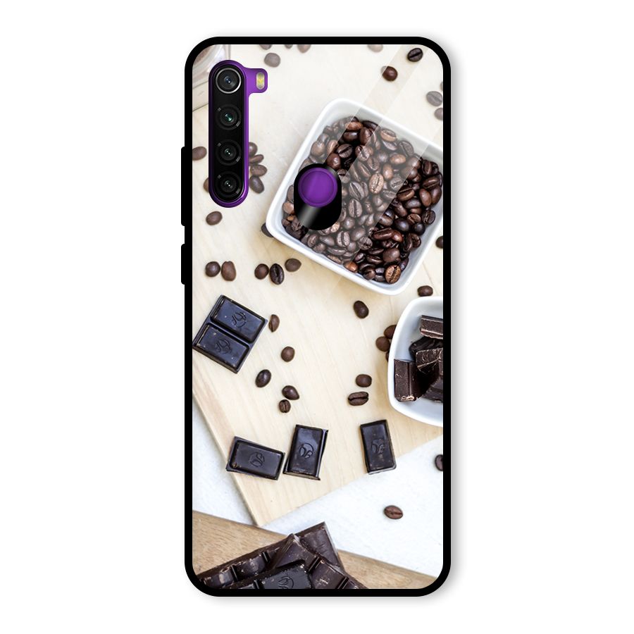 Coffee Beans and Chocolate Glass Back Case for Redmi Note 8