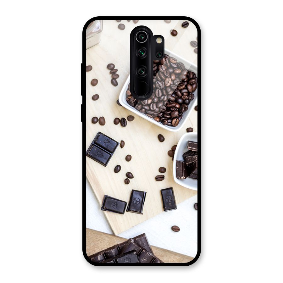Coffee Beans and Chocolate Glass Back Case for Redmi Note 8 Pro