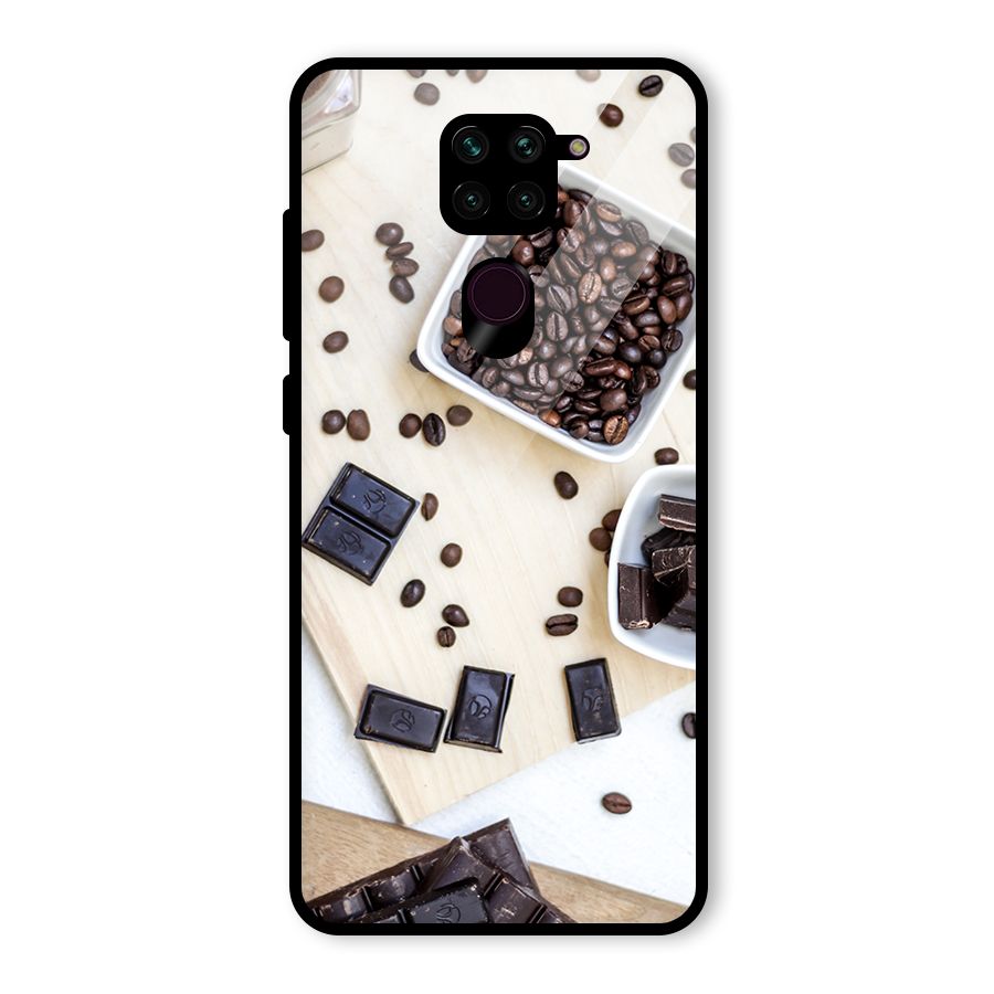 Coffee Beans and Chocolate Glass Back Case for Redmi Note 9