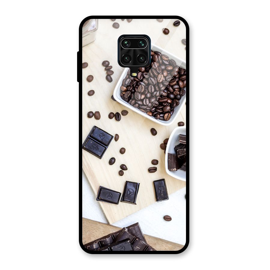 Coffee Beans and Chocolate Glass Back Case for Redmi Note 9 Pro