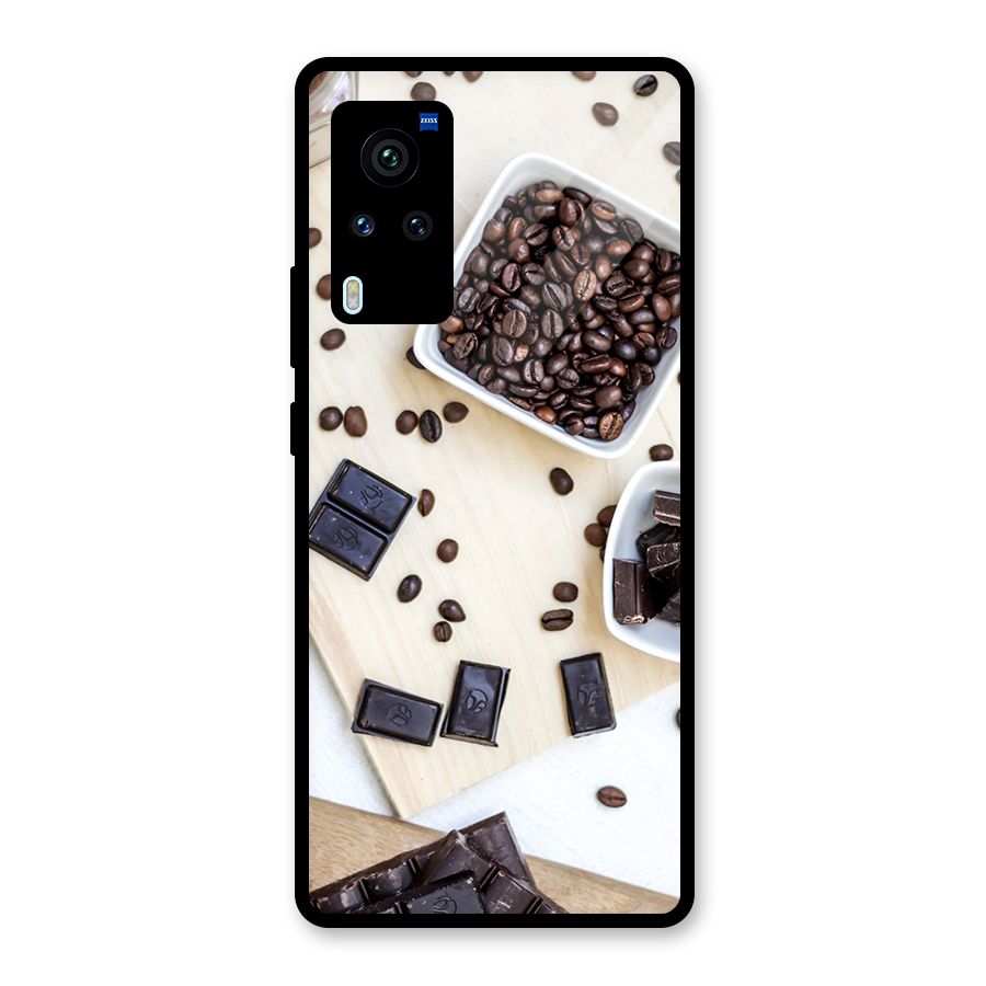 Coffee Beans and Chocolate Glass Back Case for Vivo X60 Pro