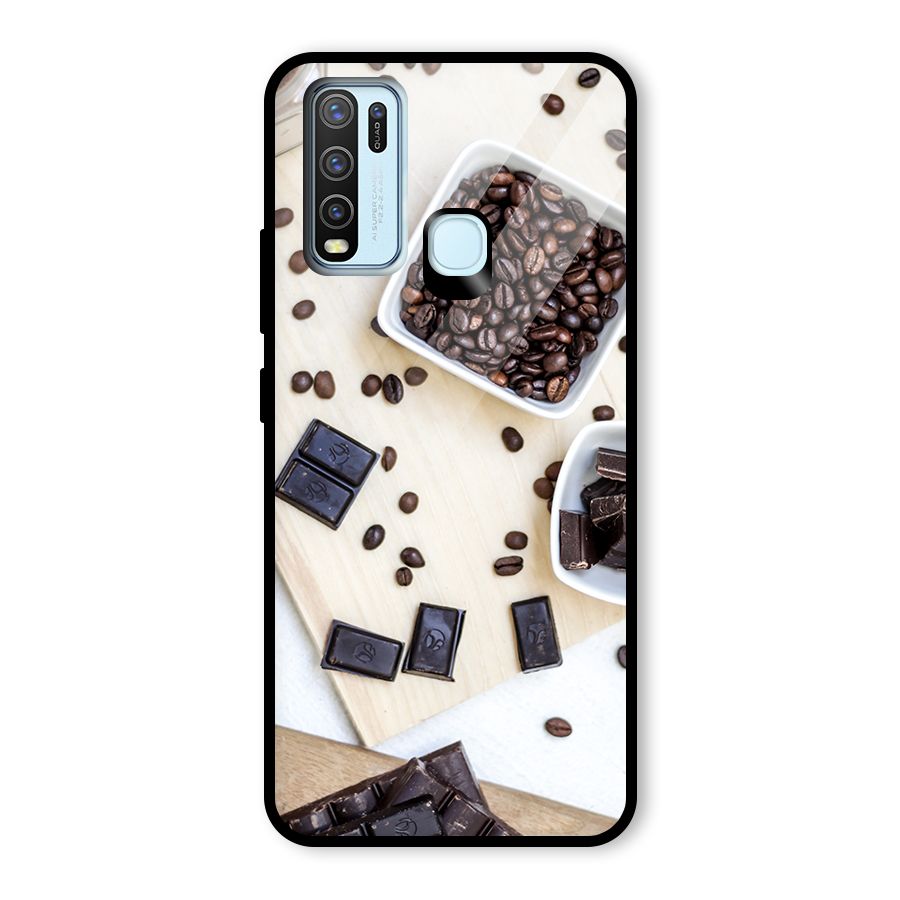 Coffee Beans and Chocolate Glass Back Case for Vivo Y50