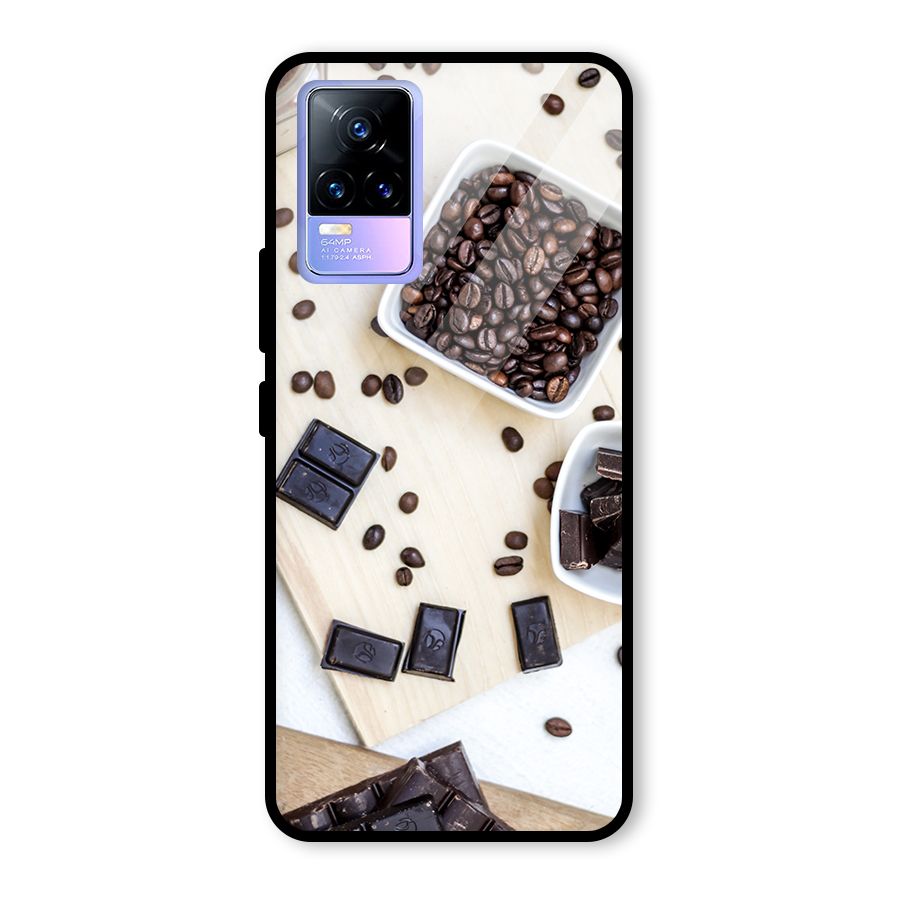 Coffee Beans and Chocolate Glass Back Case for Vivo Y73