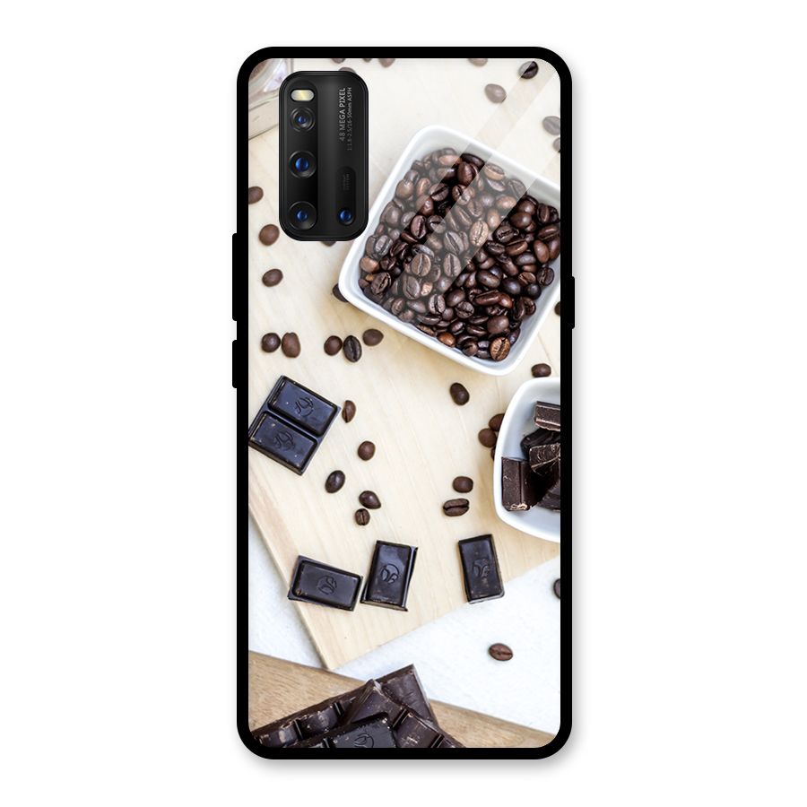 Coffee Beans and Chocolate Glass Back Case for Vivo iQOO 3