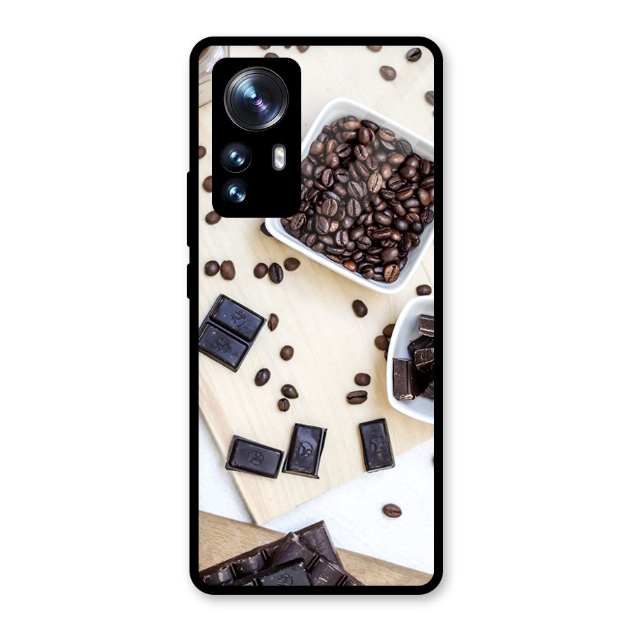Coffee Beans and Chocolate Glass Back Case for Xiaomi 12 Pro