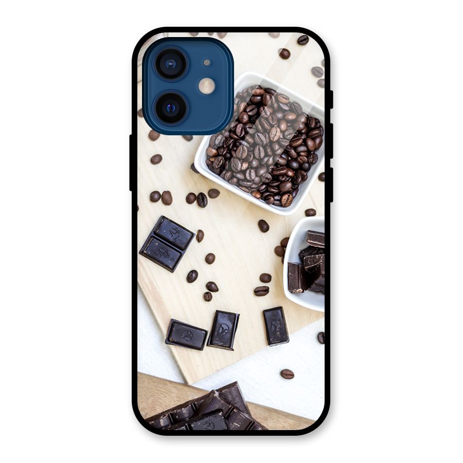 Coffee Beans and Chocolate Glass Back Case for iPhone 12 Mini