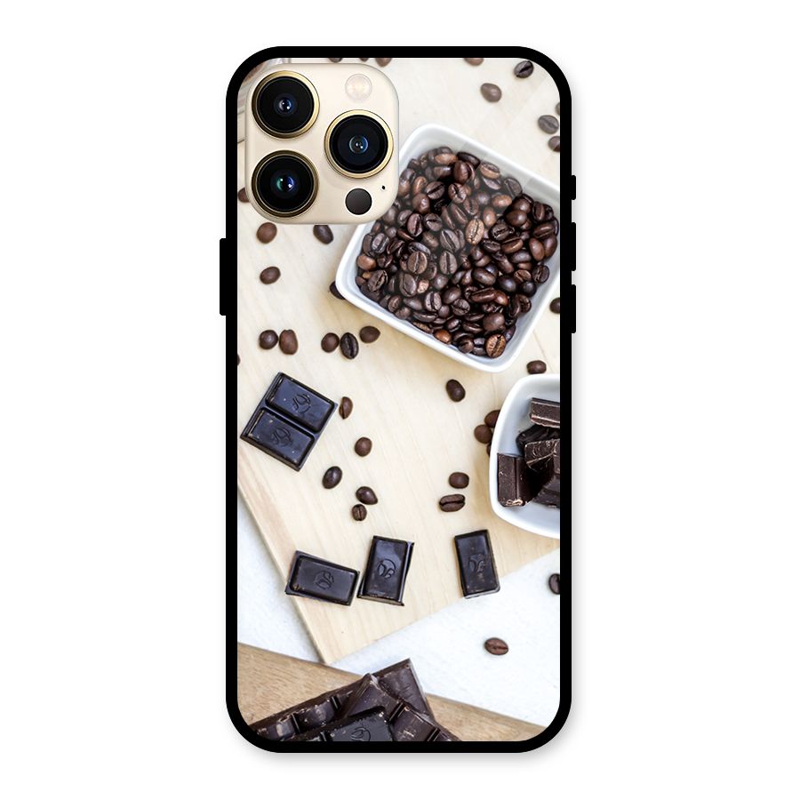 Coffee Beans and Chocolate Glass Back Case for iPhone 13 Pro Max